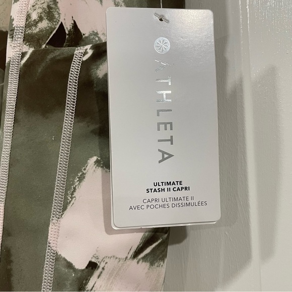 NWT Athleta Green Ultimate Stash II Capri Yoga Tights Leggings Size 3X - Picture 7 of 10